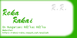 reka rakai business card